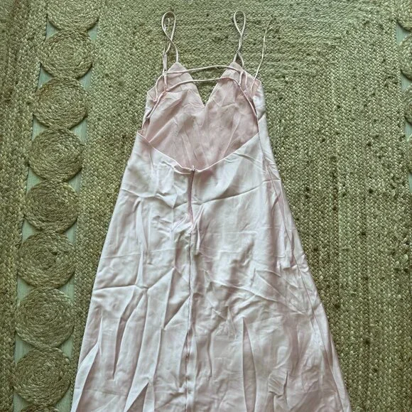 ZARA Satin Midi Dress – Pastel Pink – Size L – New (No Tags) 🎀 - Picture 9 of 13